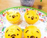 くまのプーさんの蜂蜜inかぼちゃ蒸しパン作り方7写真