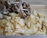 簡単❗筍と舞茸の炊き込みご飯作り方1写真