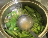 しゃきうま！アスパラ菜味噌汁作り方3写真