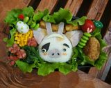 キャラ弁 モアナと伝説の海Pua作り方4写真
