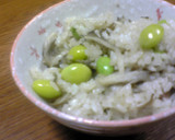 銀杏と枝豆ときのこのおこわ作り方6写真