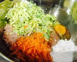 キャベツたっぷりチーズつくねバーグ作り方1写真