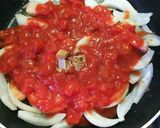 ブロックベーコンと新玉ねぎのトマトパスタ作り方5写真