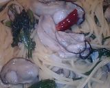 極旨パスタ～牡蠣と春菊を味わう作り方8写真