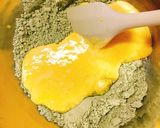 お砂糖なし低糖質☆大豆よもぎパンケーキ作り方3写真