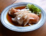 鮭のたっぷり新玉のせ♡甘酢だれ♪作り方5写真