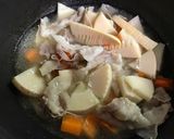 旬の優しいお味です♡筍と人参と豚肉の煮物作り方5写真