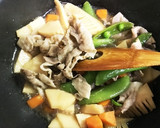 旬の優しいお味です♡筍と人参と豚肉の煮物作り方8写真