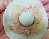 うずら卵入り餃子作り方3写真