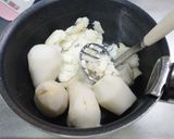 あっさり里芋のチーズケーキ&クリーム添え作り方2写真