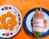 ニンニクの芽と人参のベーコンチーズ巻き♪作り方3写真