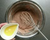 卵不使用☆ふんわりココアパンケーキ。作り方3写真