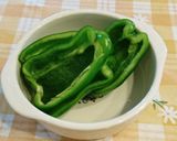 お弁当に♪ピーマンのかぼちゃチーズ焼き作り方1写真