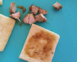 納豆と鶏の甘辛てり煮の和風ピザ作り方2写真