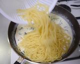 簡単＊サーモンほうれん草のクリームパスタ作り方3写真