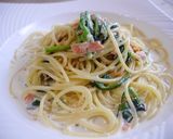 簡単＊サーモンほうれん草のクリームパスタ作り方5写真