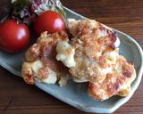 鶏胸肉☆蒸し鶏の余りで…簡単チキンカツ！作り方4写真