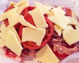 牛肉とトマトチーズの重ね焼き❁*+作り方4写真
