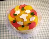 フルーツいっぱい優しいゼリーのケーキ作り方8写真