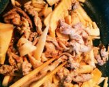 筍と豚肉と小松菜のオイスター炒め作り方4写真