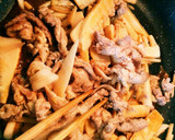筍と豚肉と小松菜のオイスター炒め作り方4写真
