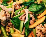 筍と豚肉と小松菜のオイスター炒め作り方5写真
