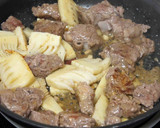 筍と牛ヒレ肉のオイスターソース炒め作り方4写真