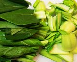 だしの素で簡単!青梗菜とえのきの卵炒め作り方1写真