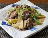 筍と牛ヒレ肉のオイスターソース炒め作り方5写真