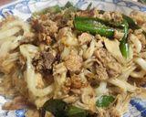 鯖の水煮缶で、、焼き鯖焼きうどんです＾＾作り方8写真