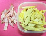 手間なし簡単♡筍とベーコンの麺つゆバター作り方1写真