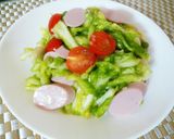 春キャベツと魚肉ソーセージのマリネ作り方3写真