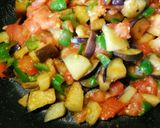 なすトマトピーマンチーズの巾着揚げ♪作り方5写真