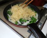 新たまねぎとエンドウのバター醤油パスタ作り方13写真