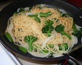 新たまねぎとエンドウのバター醤油パスタ作り方16写真