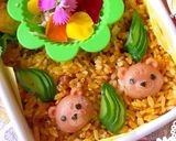 カレーピラフ くまポテト団子花びらサラダ作り方1写真