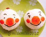 【キャラ弁】あんぱんまん風おにぎり作り方4写真