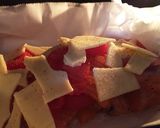 鮭とトマトチーズの重ね焼き❁*+作り方6写真