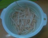 1人分　レタスともやしの焼きうどん作り方1写真