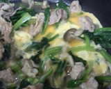 簡単に豚肉とほうれん草の卵炒め作り方4写真