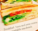 朝食☆ツナと新玉ねぎの野菜サンドイッチ作り方4写真