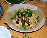 絹さやと新玉ねぎの卵とじ作り方16写真