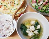 自家製鳥団子さっぱりスープ(*^^*)作り方3写真