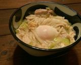 節約簡単昼食！葱塩鶏の温&冷うどん/素麺作り方5写真