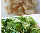 たけのこと豆苗の玉子とじ～和風あんかけ作り方1写真