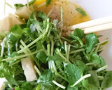 たけのこと豆苗の玉子とじ～和風あんかけ作り方2写真