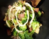 ブロッコリーと茸のベーコンマヨ炒め☆作り方9写真