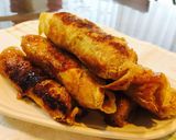 油揚げdeチーちくの照り巻き作り方6写真