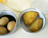 簡単！材料二つの煮卵とじゃが芋のポテサラ作り方1写真