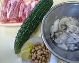 漢方医お勧め薬膳！苦瓜牡蛎基黄豆排骨湯作り方2写真